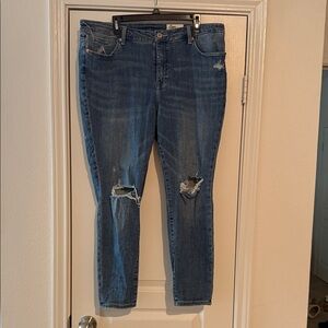 Blue Ripped Skinny Jeans